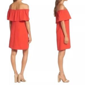 Charles Henry Size M Bardot Off Shoulder Women’s Salmon Coral Color Dress
